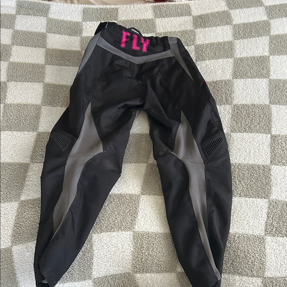 Kids Black and Pink Riding Pants - Picture 2 of 2